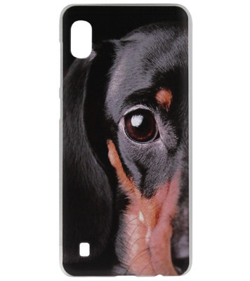 ADEL Kunststof Back Cover Hardcase Hoesje voor Samsung Galaxy A10/ M10 - Teckel Hond