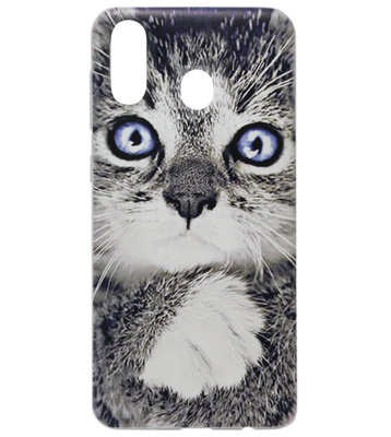 ADEL Siliconen Back Cover Softcase Hoesje voor Samsung Galaxy A40 - Katten