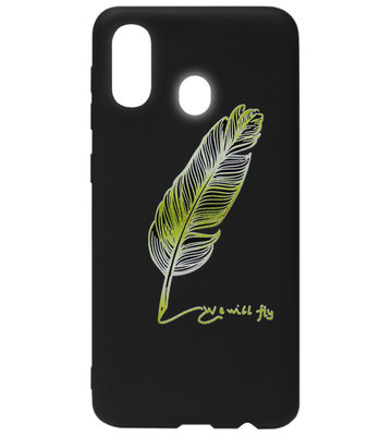 ADEL Siliconen Back Cover Softcase Hoesje voor Samsung Galaxy A40 - Veer Goud
