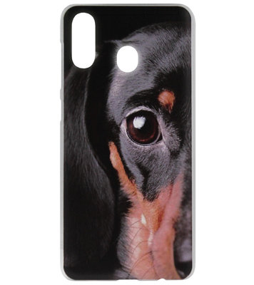 ADEL Kunststof Back Cover Hardcase Hoesje voor Samsung Galaxy A40 - Teckel Hond