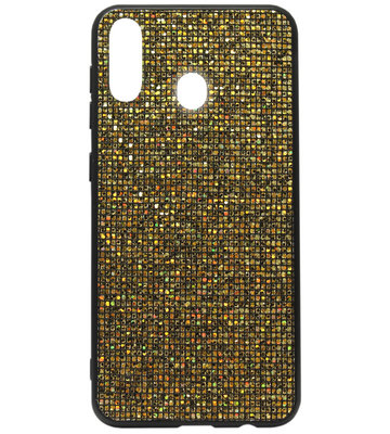 ADEL Siliconen Back Cover Softcase Hoesje voor Samsung Galaxy A40 - Bling Bling Goud