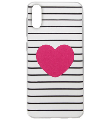 ADEL Siliconen Back Cover Softcase Hoesje voor Samsung Galaxy A50(s)/ A30s - Hartje