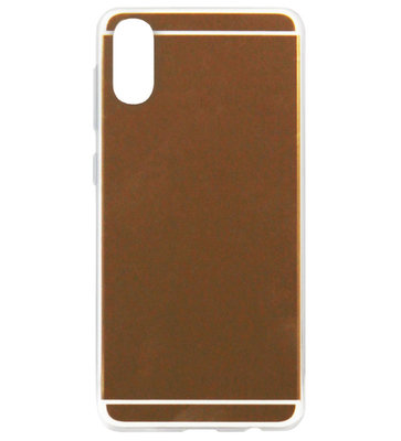 ADEL Siliconen Back Cover Softcase Hoesje voor Samsung Galaxy A50(s)/ A30s - Spiegel Beige