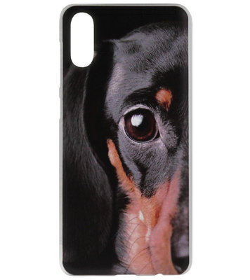 ADEL Kunststof Back Cover Hardcase Hoesje voor Samsung Galaxy A70(s) - Teckel Hond