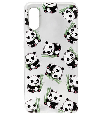 ADEL Siliconen Back Cover Softcase Hoesje voor Samsung Galaxy A70(s) - Panda's