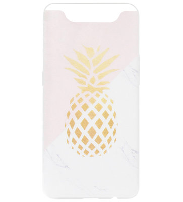 ADEL Siliconen Back Cover Softcase Hoesje voor Samsung Galaxy A80/ A90 - Ananas