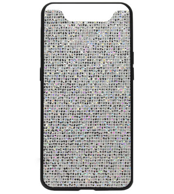 ADEL Siliconen Back Cover Softcase Hoesje voor Samsung Galaxy A80/ A90 - Bling Bling Zilver