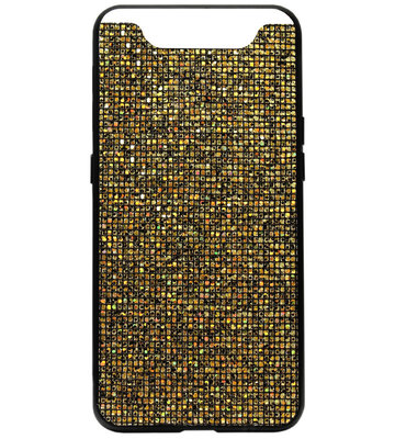 ADEL Siliconen Back Cover Softcase Hoesje voor Samsung Galaxy A80/ A90 - Bling Bling Goud