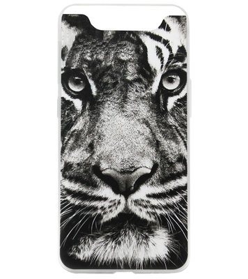 ADEL Siliconen Back Cover Softcase Hoesje voor Samsung Galaxy A80/ A90 - Tijger Zwart