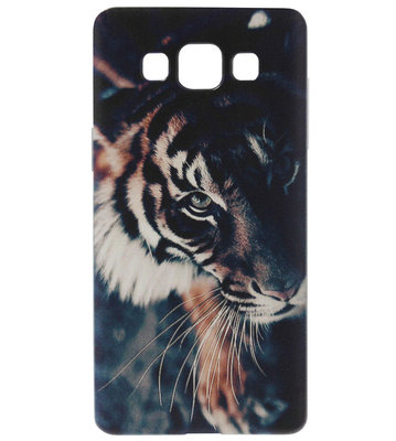 ADEL Siliconen Back Cover Softcase Hoesje voor Samsung Galaxy A3 (2015) - Tijger