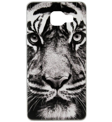 ADEL Siliconen Back Cover Softcase Hoesje voor Samsung Galaxy A3 (2016) - Tijger Zwart