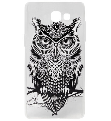 ADEL Siliconen Back Cover Softcase Hoesje voor Samsung Galaxy A3 (2017) - Uil