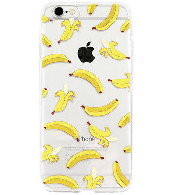 ADEL Siliconen Back Cover Softcase Hoesje voor iPhone 6(S) Plus - Bananen