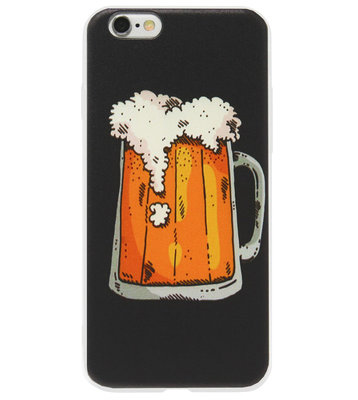 ADEL Siliconen Back Cover Softcase Hoesje voor iPhone 6(S) Plus - Bier Pils