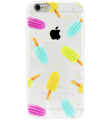 ADEL Siliconen Back Cover Softcase Hoesje voor iPhone 6(S) Plus - Zoete ijsjes