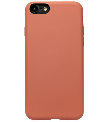 ADEL Premium Siliconen Back Cover Softcase Hoesje voor iPhone SE (2022/ 2020)/ 8/ 7 - Oranje