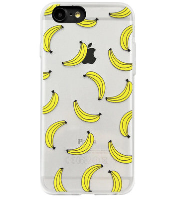 ADEL Siliconen Back Cover Softcase Hoesje voor iPhone 8 Plus/ 7 Plus - Bananen Geel