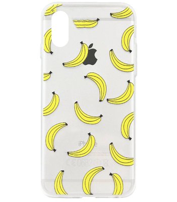 ADEL Siliconen Back Cover Softcase Hoesje voor iPhone XS Max - Bananen Geel