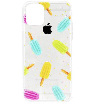 ADEL Siliconen Back Cover Softcase Hoesje voor iPhone 11 Pro - Zoete ijsjes
