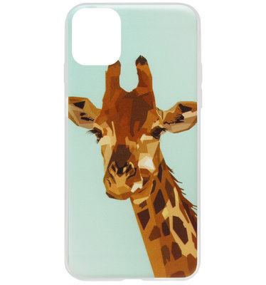 ADEL Siliconen Back Cover Softcase Hoesje voor iPhone 11 - Giraf