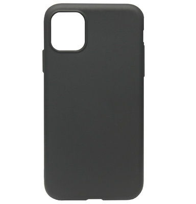 ADEL Premium Siliconen Back Cover Softcase Hoesje voor iPhone 11 - Zwart