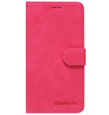 DIAOBAOLEE Kunstleren Book Case Portemonnee Pasjes Hoesje voor iPhone 11 - Roze