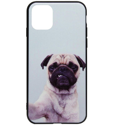 ADEL Siliconen Back Cover Softcase Hoesje voor iPhone 11 - Bulldog Hond