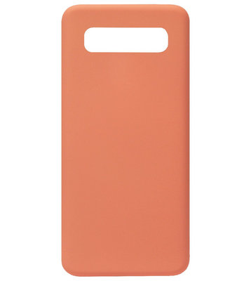 ADEL Premium Siliconen Back Cover Softcase Hoesje voor Samsung Galaxy S10 - Oranje
