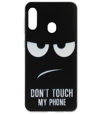 ADEL Siliconen Back Cover Softcase Hoesje voor Samsung Galaxy A40 - Don't Touch My Phone