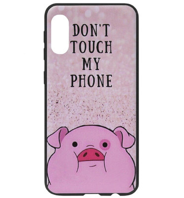 ADEL Siliconen Back Cover Softcase Hoesje voor Samsung Galaxy A70(s) - Biggetje Don't Touch My Phone