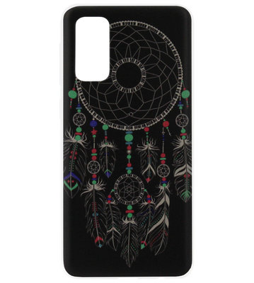 ADEL Siliconen Back Cover Softcase Hoesje voor Samsung Galaxy S20 - Dromenvanger Mandala Donker