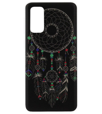 ADEL Siliconen Back Cover Softcase Hoesje voor Samsung Galaxy S20 Plus - Dromenvanger Mandala Donker