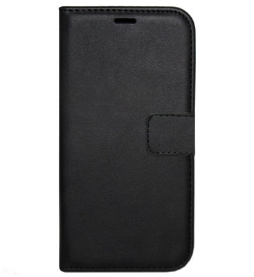 ADEL Kunstleren Book Case Portemonnee Pasjes Hoesje voor Samsung Galaxy M20 - Zwart