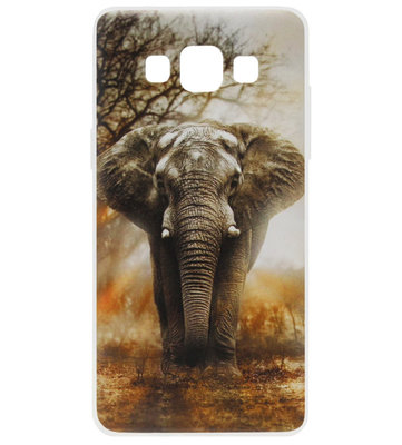 ADEL Siliconen Back Cover Softcase Hoesje voor Samsung Galaxy A3 (2015) - Olifant