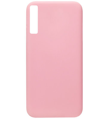 ADEL Siliconen Back Cover Softcase Hoesje voor Samsung Galaxy A7 (2018) - Roze