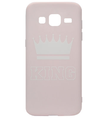 ADEL Siliconen Back Cover Softcase Hoesje voor Samsung Galaxy J3 (2015)/ J3 (2016) - King Roze