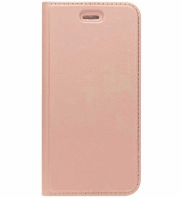 ADEL Premium Kunstleren Book Case Pasjes Hoesje voor Samsung Galaxy J7 (2017) - Rosegoud