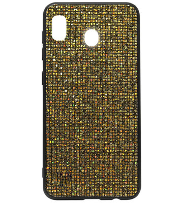 ADEL Siliconen Back Cover Softcase Hoesje voor Samsung Galaxy A20e - Bling Bling Goud