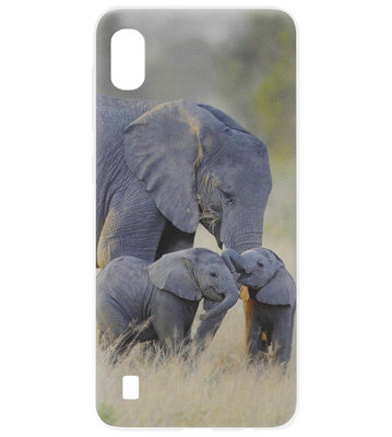ADEL Siliconen Back Cover Softcase Hoesje voor Samsung Galaxy A10/ M10 - Olifant Familie