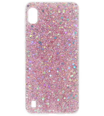 ADEL Premium Siliconen Back Cover Softcase Hoesje voor Samsung Galaxy A10/ M10 - Bling Bling Roze
