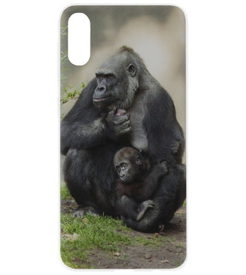 ADEL Siliconen Back Cover Softcase Hoesje voor Samsung Galaxy A50(s)/ A30s - Apen Gorilla