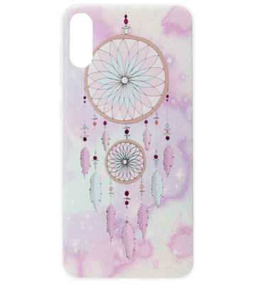 ADEL Siliconen Back Cover Softcase Hoesje voor Samsung Galaxy A70(s) - Dromenvanger Roze