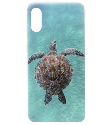 ADEL Siliconen Back Cover Softcase Hoesje voor Samsung Galaxy A70(s) - Schildpad Blauw