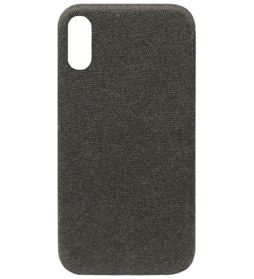 ADEL Kunststof Back Cover Hardcase Hoesje voor Samsung Galaxy A70(s) - Stoffen Design Zwart