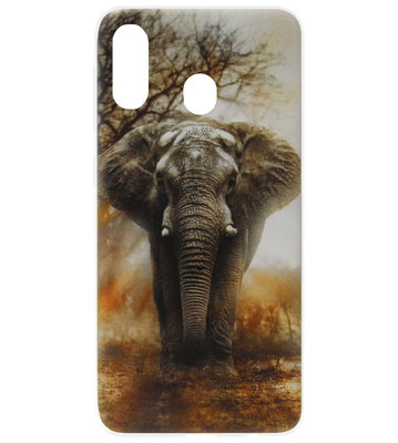 ADEL Siliconen Back Cover Softcase Hoesje voor Samsung Galaxy A40 - Olifant
