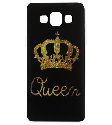ADEL Siliconen Back Cover Softcase Hoesje voor Samsung Galaxy A3 (2015) - Queen Goud