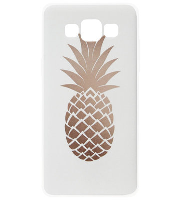 ADEL Siliconen Back Cover Softcase Hoesje voor Samsung Galaxy A5 (2015) - Ananas Goud