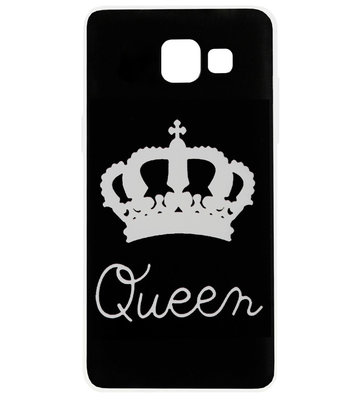 ADEL Siliconen Back Cover Softcase Hoesje voor Samsung Galaxy A3 (2016) - Queen Zwart