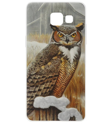 ADEL Siliconen Back Cover Softcase Hoesje voor Samsung Galaxy A3 (2016) - Uil