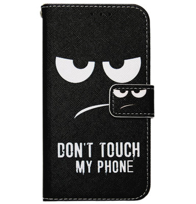ADEL Kunstleren Book Case Portemonnee Pasjes Hoesje voor Samsung Galaxy A3 (2016) - Don't Touch My Phone